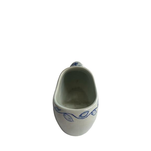 Vintage Delfts Holland Schoonhoven Delft Blue Floral Shoe Clog - Picture 5 of 7